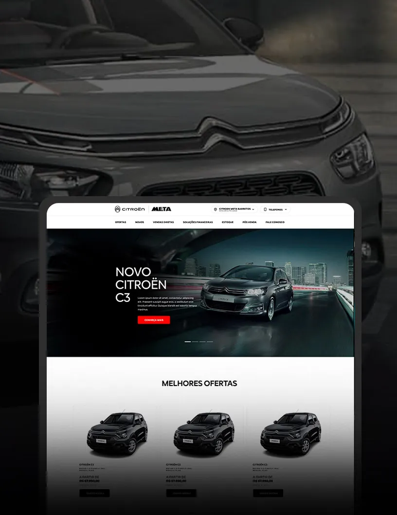 Case Meta Citroën — projeto UI Design da Wolf Studio