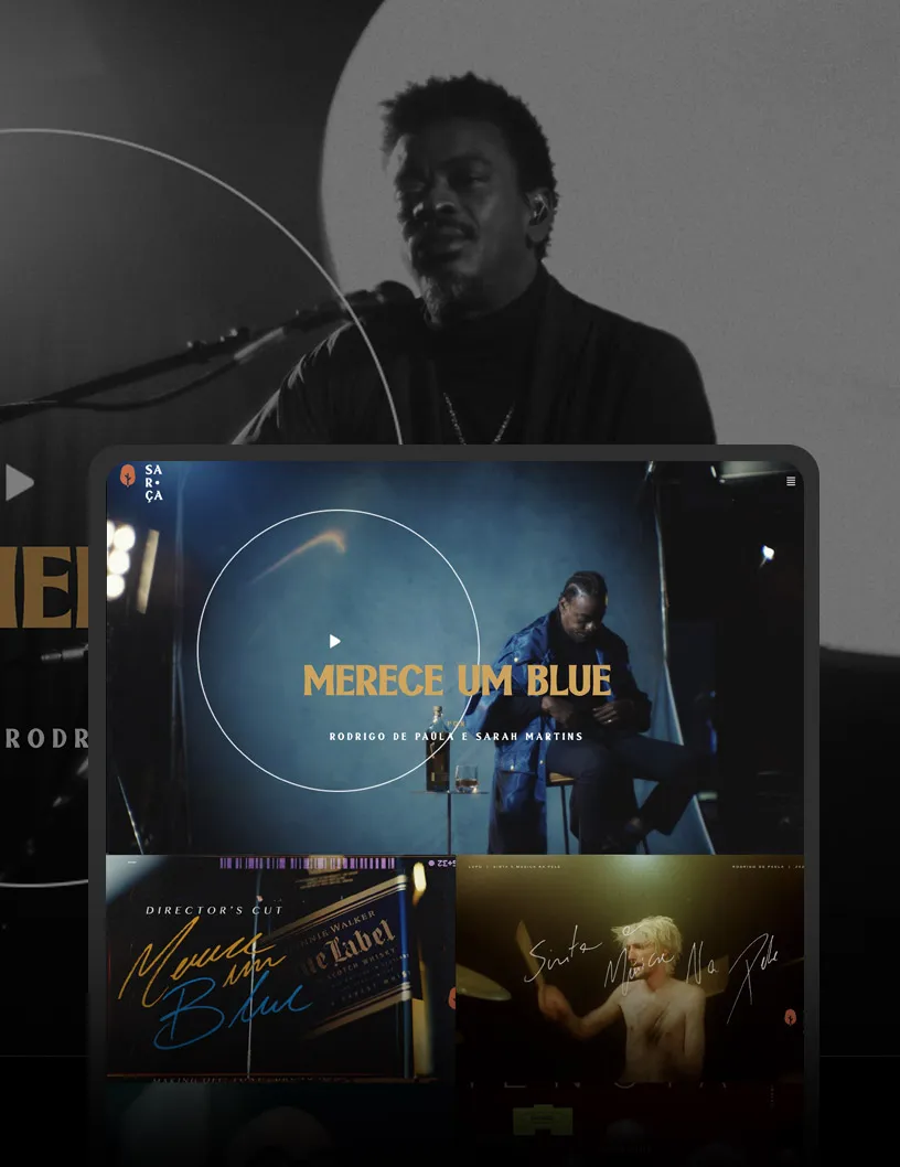 Case Sarça Filmes — projeto Website da Wolf Studio